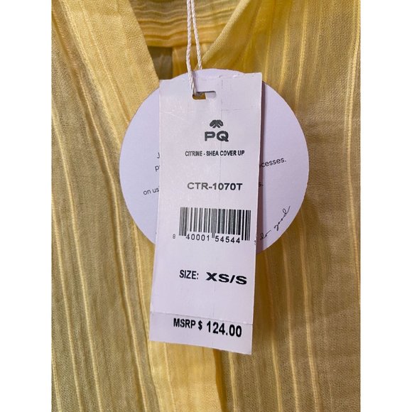 PQ Shea Cover Up Button Down Citrine Yellow Size XS/S - Picture 10 of 12